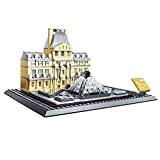 Wange 4213 785 - Blocchi da costruzione, serie di architetture di Mot, Louvre de Paris, blocchi di costruzione, mattoncini giocattoli ...