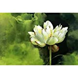 Warsoniod zhen Puzzle Puzzle per Adulti - Lotus Leaf Lotus Puzzles from Oil Painting Art Series, Thinking Intellectual Wooden Family ...