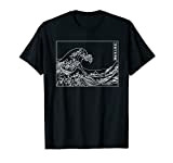 Wave in front of Kanagawa Japanese Aesthetic Clothing Japan Maglietta