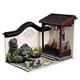 WDC - Kit per casa delle bambole in miniatura 3D, stile classico da giardino, modello creativo, fai da te, idea ...