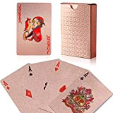 wdede Carte da Poker, Oro Rosa Carte da Gioco in Plastica Impermeabili, novità Strumenti di Gioco del Poker Gioco di ...
