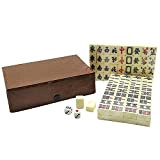 weemoment Mahjong Cinese - Set Mahjong Classico Gioco per Famiglie, Set Majiang Portatile con 144 Tessere numerate, con Custodia da ...