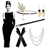 weeyin Accessori Anni '20 , accessori costumi donna anni '20 Costume Gatsby Fascia Flapper Halloween con capelli, accessori Charleston abito ...