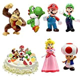 WELLXUNK® Super Mario Figures, Super Mario Giocattoli Modello, Super Mario Bros PVC Toys, Personaggi Super Mario Bros, Super Mario Mini ...