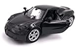 Welly Alfa Romeo 4C Sports Car Model Car Licenza Auto Prodotto 1: 34-1: 39 Nero