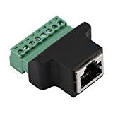 Wendry thernet Cavo Extender Adattatore, connettore a Vite Adattatore DVR Connettore Ethernet RJ45 Jack Femmina a 8 Pin Terminale a ...