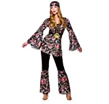 Wicked Costume - Costume da hippie, anni '60-'70, da donna, taglia L