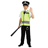 Wicked - Costume da poliziotto per bambino, taglia: M/L