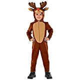 Widmann 03249 03249 - Costume da renna con cappuccio in peluche, cappello cappello cappello cappello cervo Natale, carnevale, feste a ...