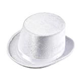 Widmann 1435B - Cappello cilindro bianco in feltro per mago prestigiatore sposo, Bianco