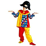 Widmann-38607 Costume per Bambini Arlecchino 8/10 Anni, Multicolore, X-Small, WDM38607