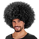Widmann 6108J - Parrucca Jimmy, nero, look afro, maxi parrucca, carnevale, festa a tema