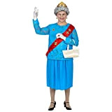 WIDMANN 85864 Costume da regina per adulti, blu, XL