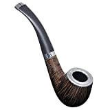 Widmann 8626P - Pipa, 14,5 cm, marrone e nera, replica, pipa da tabacco, costume da detective, carnevale, festa a tema, ...