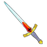 Widmann 97302 - Spada da cavaliere, in morbida schiuma, per bambini, medievale, spada da gioco, arma, soldato, spada da cavaliere, ...