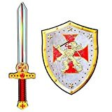 Widmann 97305 – Spada e scudo in morbida schiuma per bambini, cavaliere, spada da gioco, arma, feste a tema, carnevale