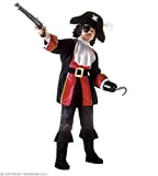 Widmann-Capitano Pirata Costume Bambino 8-10 anni, Nero/Rosso, 38837
