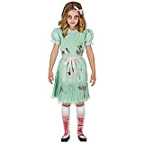Widmann - Costume per bambini, 4 pezzi, vestito, cintura e un paio di calzettoni al ginocchio, per ragazze, psycho, horror, ...