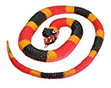 Wild Republic Rubber Snake, Coral,Serpente Giocattolo Di Gomma, Serpente Finto Realistico, Regali Per Bambini, Gioco Educativo, 66 cm