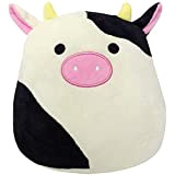 Winbst Mucca di peluche giocattolo, cuscino a forma di mucca per coccole, 30 cm, segno zodiacale toro, imbottito, morbido cuscino ...