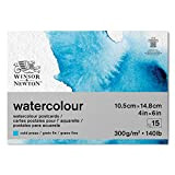 Winsor & Newton Watercolour Blocco Cartoline Incollate 300 g - A6-15 Fogli