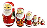 Winterworm Set di 7 Matrioske di Natale Babbo Natale Matrioske Regalo di Natale per Bambini