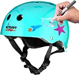 Wipeout Kids Bike Helmet, Dry Erase Casco da Bici per Ragazzi, cancellabile e riscrivibile, Blu Verde Acqua, età: da 8 ...