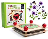 WISHTIME - Kit di arte in legno con stampa a foglia di fiori per bambini, regalo per bambini