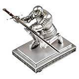 Witcher - Spada da cavaliere in miniatura con supporto a spada in acciaio, tagliacarte con portapenne, cavaliere in resina, miniatura ...