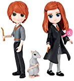 Wizarding World, Set Amicizia Ron e Ginny Weasley con mascotte, bambole articolate 7.5cm, collezione Harry Potter - dai 5 anni