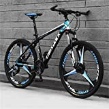 WJSW Mountain Bike Fuoristrada a velocità variabile, Mountain Bike da smorzamento da 26 Pollici (Colore: Nero Blu, Dimensioni: 30 velocità)