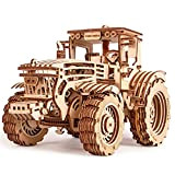 Wood Trick 3D Wooden Puzzle Tractor Mechanical Models, Assembly Constructor, Brain Teaser, Best DIY Toy, IQ Game for Teens And ...