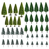 Woohome 44 alberi in miniatura, alberi di cedro, albero di cedro, modello, scenario, architettura, alberi falsi per modelli di costruzione, ...
