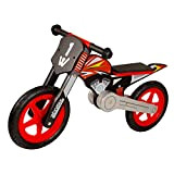 WOOMAX - Bicicletta senza pedali in legno, 90 x 37 x 50 cm, modello Moto, bicicletta da apprendimento, max 25 ...
