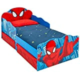 Worlds Apart Lettino Per Bambini Spider Man Con Occhi Luminosi E Contenitore Sottoletto, Legno, Multicolore, 142 x 77 x 64 ...