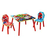 Worlds Apart Marvel Superheroes Spider-Man-Tavolo per Bambini con 2 sedie , Legno ingegnerizzato, Multicolore, 52 .5 x 63 x 63