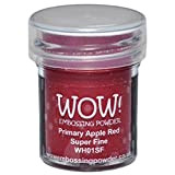 Wow - Polvere da goffratura Wow, 15 ml, Colore: Rosso Mela primaria