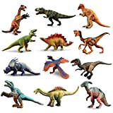 WSNDM 36 Pezzi Dinosauro Giocattolo Set, Realistici Modello, con Albero e Recinzione, Giochi Educativi, Jurassic Dinosauro, T-Rex, Velociraptor, Piccoli Regali ...
