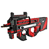 WWEI Pistola P90 modello con funzione di sparo, 990 pezzi armi da fuoco modello compatibile con LEGO
