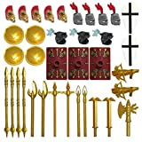 WWEI Set di 36 coltelli da cavaliere, scudi e armi personalizzate, per soldato medievale romano SWAT, giocattolo della polizia, WW2, ...