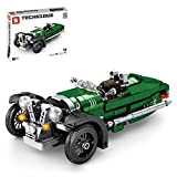 WWEI Technic Retro Auto - Set di montaggio per auto sportiva, modello Technic Retro Auto con morsetti compatibili con Lego