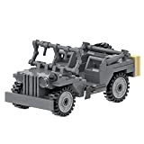 WWEI Tecnica Roader militare Jeep Veicolo Modello 95 pezzi 1:35 WW2 Fuoristrada per bambini e adulti, compatibile con Lego