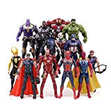 WXFQX Avengers Infinity War Figure Set Spiderman Loki Ant-Man Hulkbuster Black Panther Vision War Machine PVC Action Figures Figure per ...