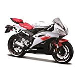 WXSM Motocicletta Modellino 1:18 per Yamaha YZ-R6 Die Cast Moto Repliche Giocattolo Modello di Moto Regalo (Color : Red)