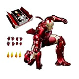 WYJZALLL Marvel Legends 7 Pollici Modular Iron Man Action Figure Toy, The Avengers Serie Completa di Armature Battaglia Mark 7 ...