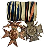 X-Toy 2pcs Medaglie Militari, Tedesco Baviera Militare Eccellenza Sword Cross Hindenburg Medal, Collezione