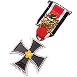 X-Toy Medaglia Militare, Tedesco Prussian Grade II Iron Cross Badge 1939 con Nastro, Regalo di Collezione