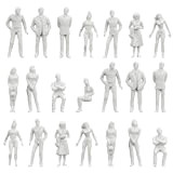 XAVSWRDE 100 Pz Figure di Persone in Plastico Modello di Persone Non Verniciata in Scala 1:50 Modellino di Persone per ...