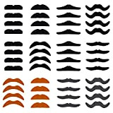 XCOZU 48 Pezzi Baffi Finti novità Fancy Dress Baffi Stick on Moustache Pack Set di Baffi autoadesivi per Decorazioni per ...