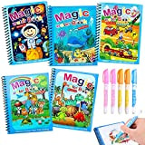 XHUDKV 5 Pezzi Magic Water Coloring Book Libri ad Acqua Bambini Drawing Libro da Colorare Doodle con Pen Penna Magica ...